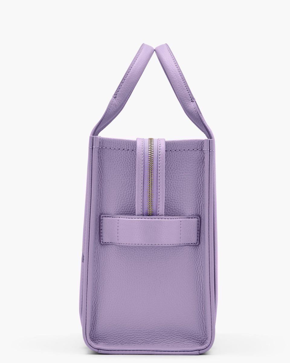 The Tote Bag Marc Jacobs The Leather Medium Tote Bag Femme Violette | 859EHFUXG