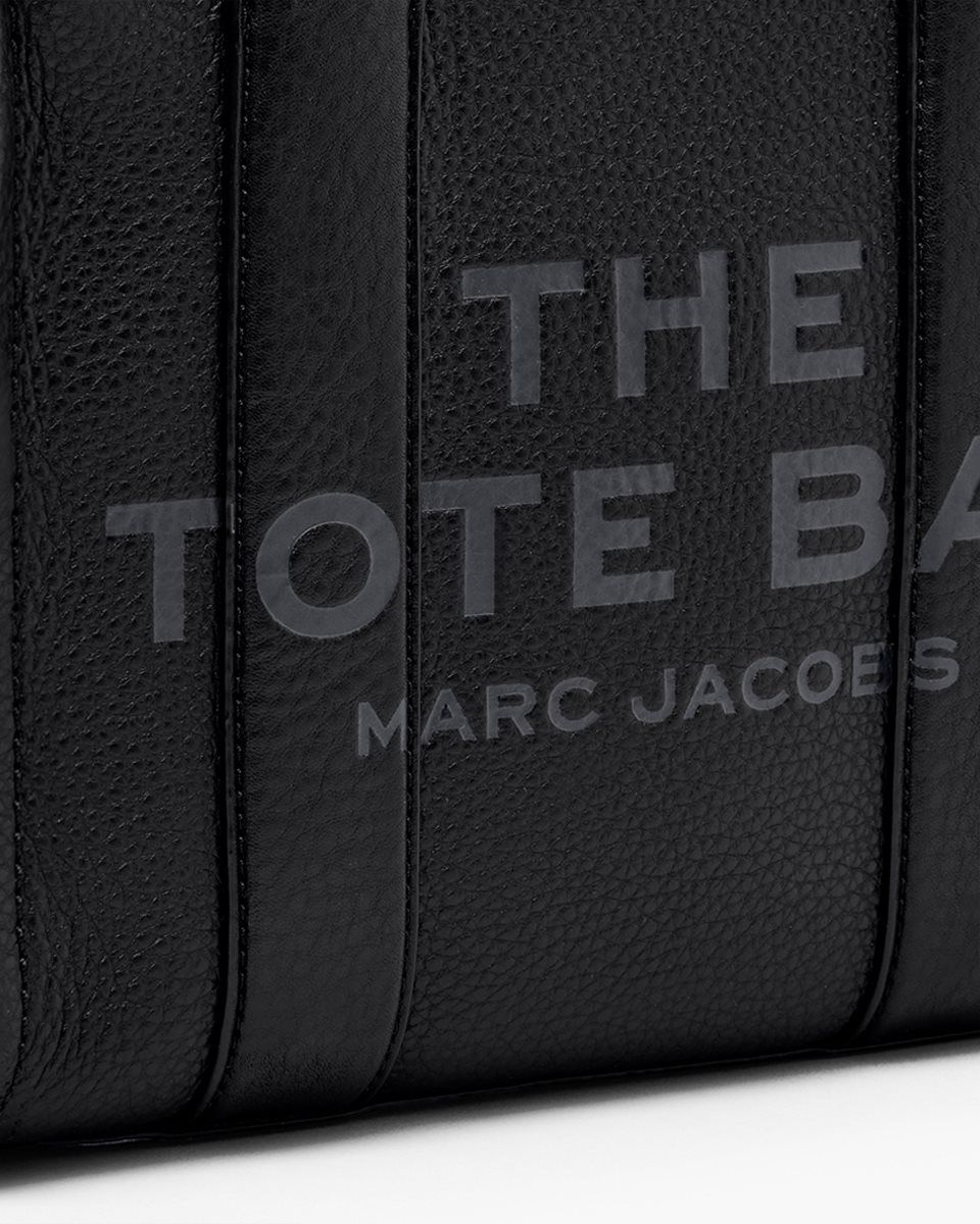 The Tote Bag Marc Jacobs The Leather Small Tote Bag Femme Noir | 527OMFUWR