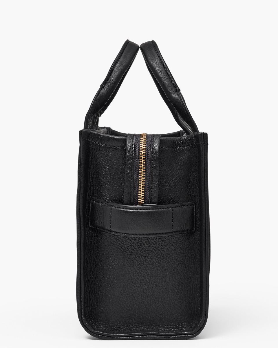 The Tote Bag Marc Jacobs The Leather Small Tote Bag Femme Noir | 527OMFUWR