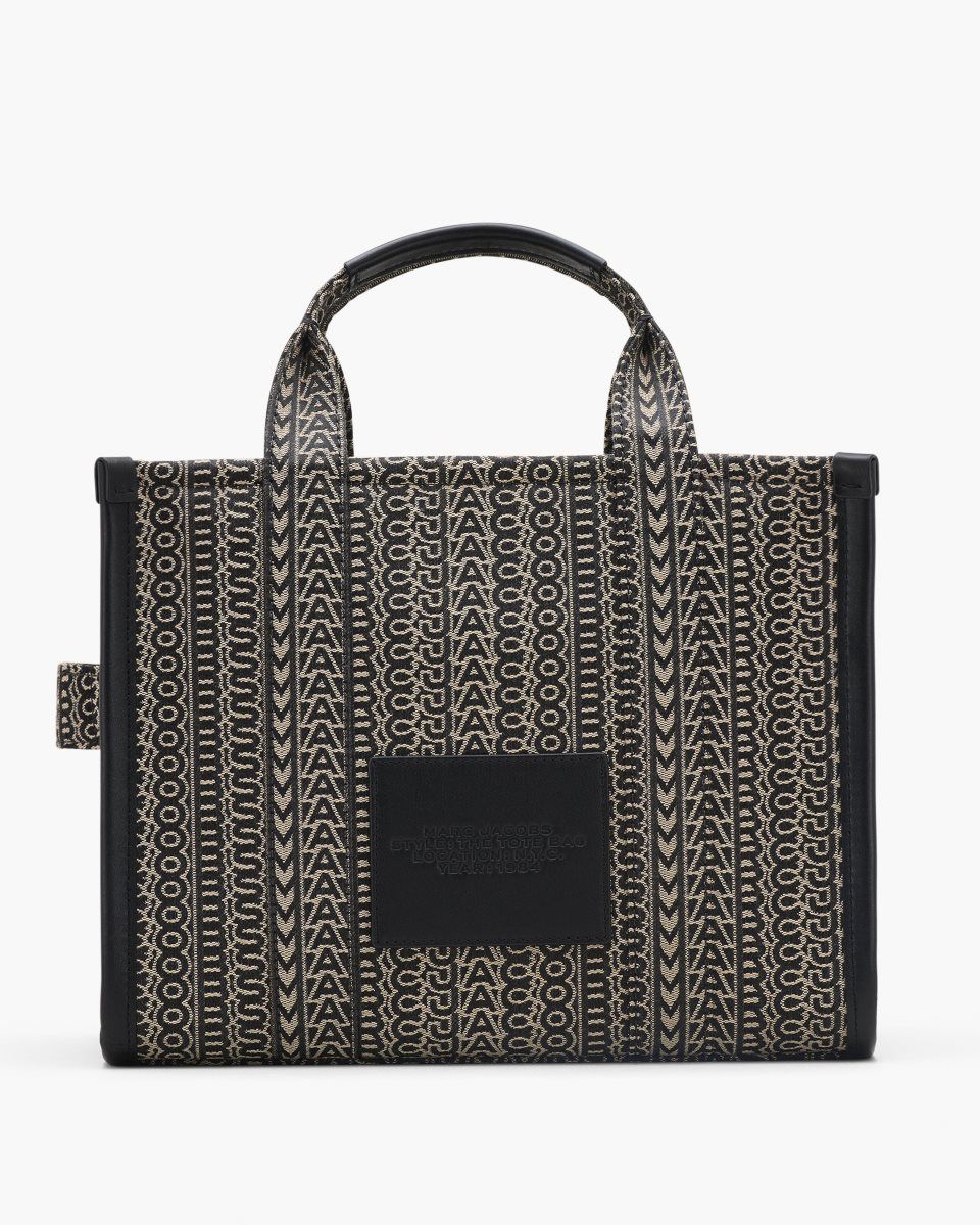 The Tote Bag Marc Jacobs The Monogram Jacquard Medium Tote Bag Femme Beige Multicolore | 813XDGKFP