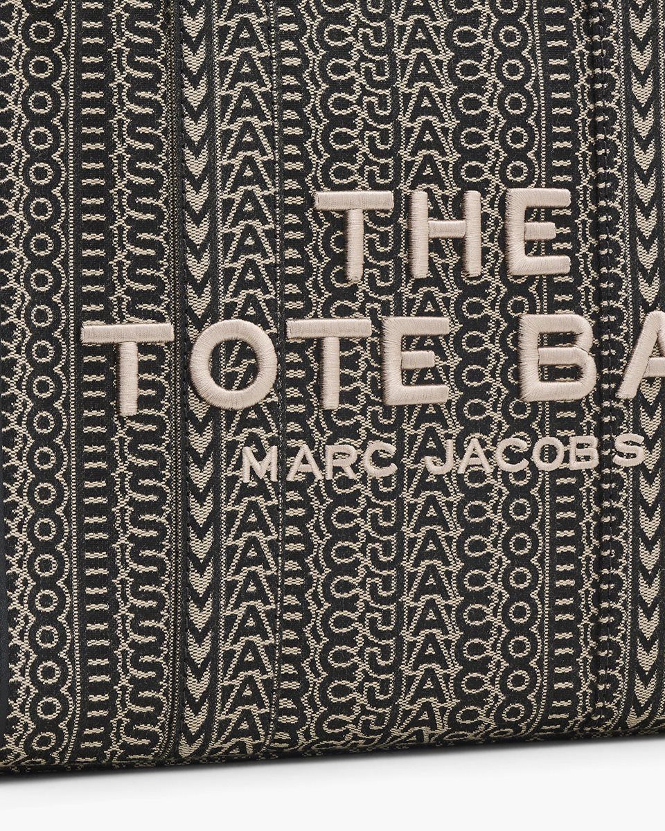 The Tote Bag Marc Jacobs The Monogram Jacquard Medium Tote Bag Femme Beige Multicolore | 813XDGKFP