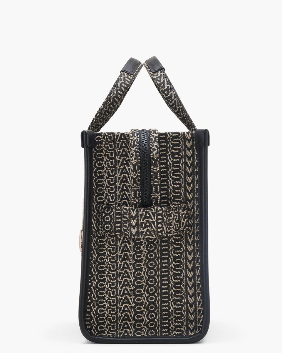 The Tote Bag Marc Jacobs The Monogram Jacquard Medium Tote Bag Femme Beige Multicolore | 813XDGKFP