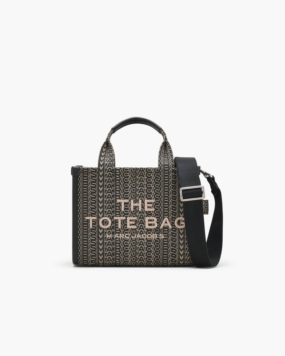 The Tote Bag Marc Jacobs The Monogram Jacquard Small Tote Bag Femme Beige Multicolore | 971VYNPSK