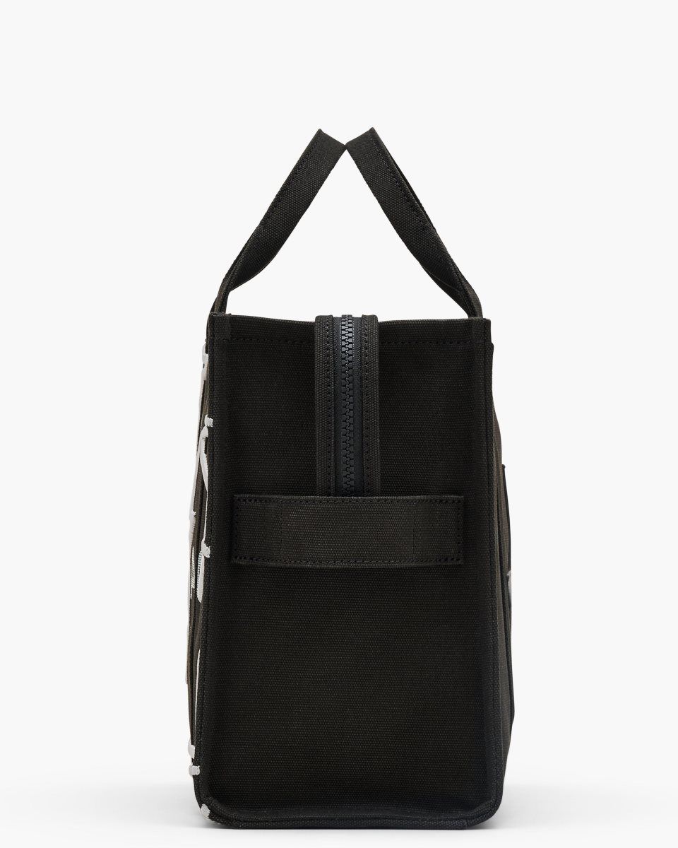 The Tote Bag Marc Jacobs The Star Canvas Medium Tote Bag Femme Noir | 365INKARL