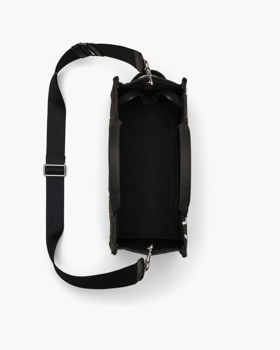 The Tote Bag Marc Jacobs The Star Canvas Medium Tote Bag Femme Noir | 365INKARL