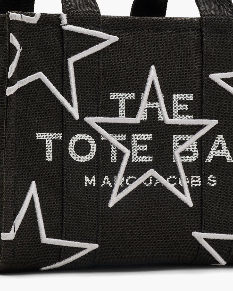 The Tote Bag Marc Jacobs The Star Canvas Small Tote Bag Femme Noir | 419RKOLTP