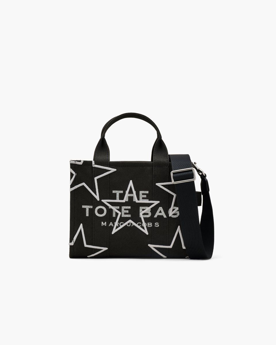 The Tote Bag Marc Jacobs The Star Canvas Small Tote Bag Femme Noir | 419RKOLTP