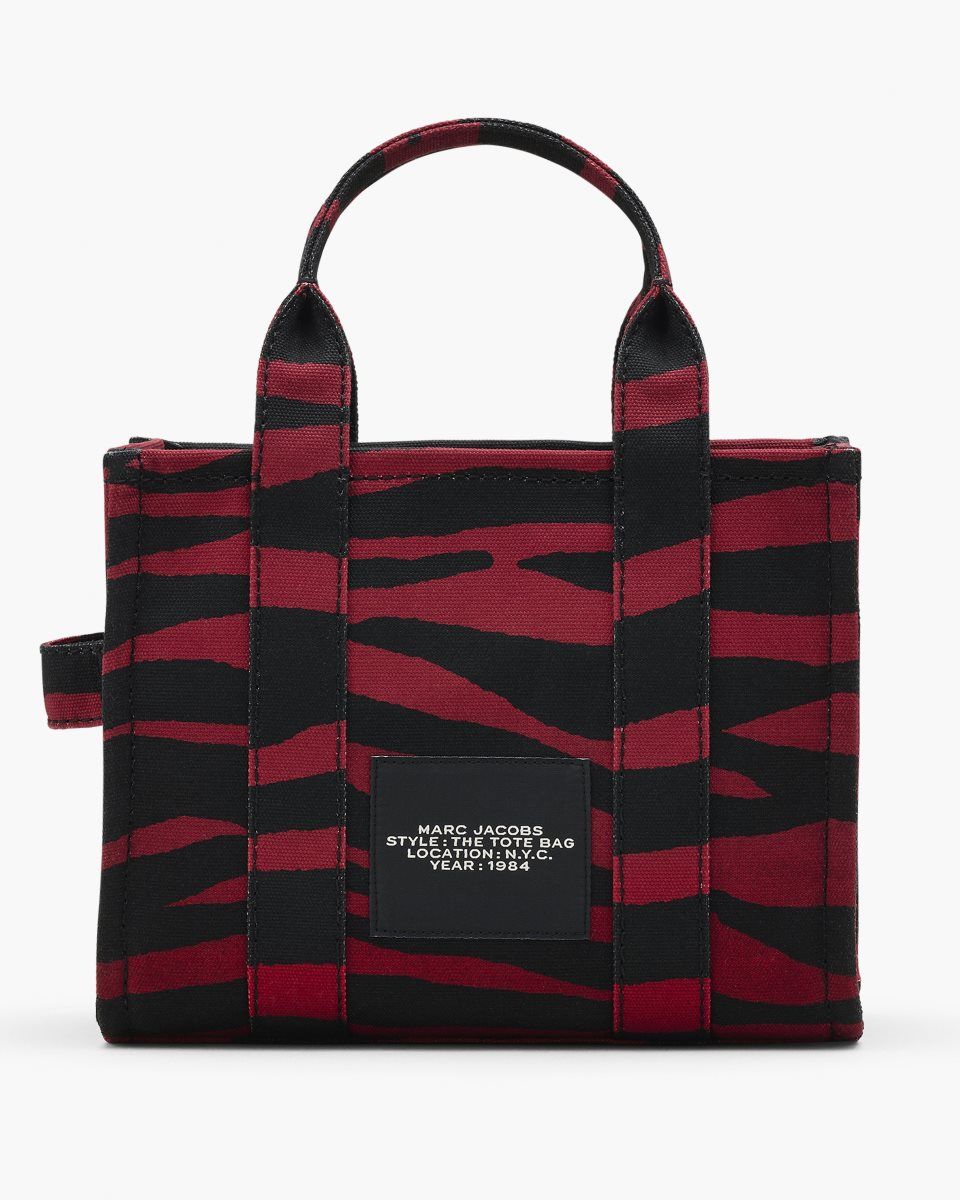 The Tote Bag Marc Jacobs The Zebra Canvas Small Tote Bag Femme Noir | 549MADCOK