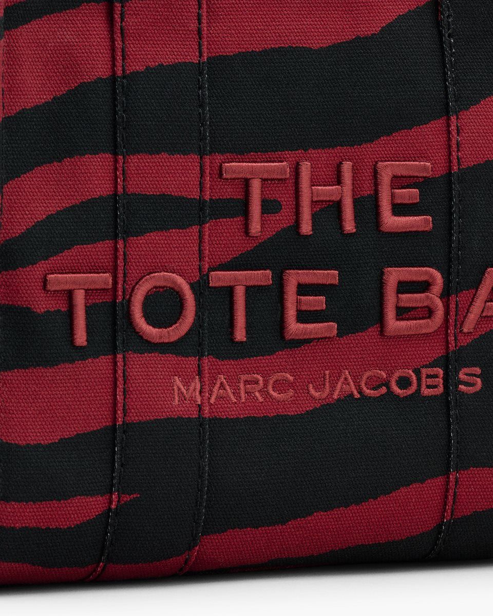 The Tote Bag Marc Jacobs The Zebra Canvas Small Tote Bag Femme Noir | 549MADCOK