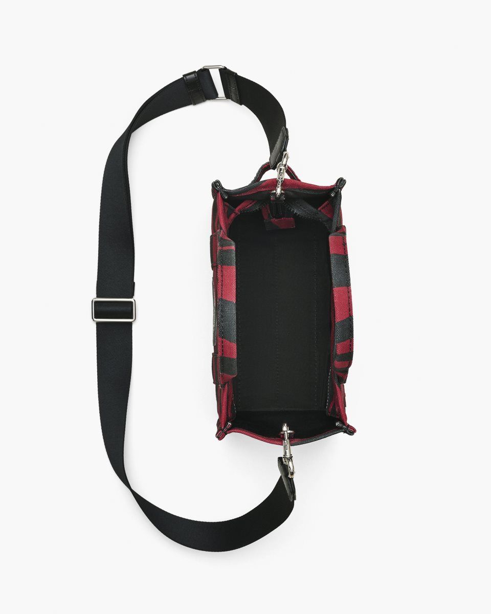 The Tote Bag Marc Jacobs The Zebra Canvas Small Tote Bag Femme Noir | 549MADCOK