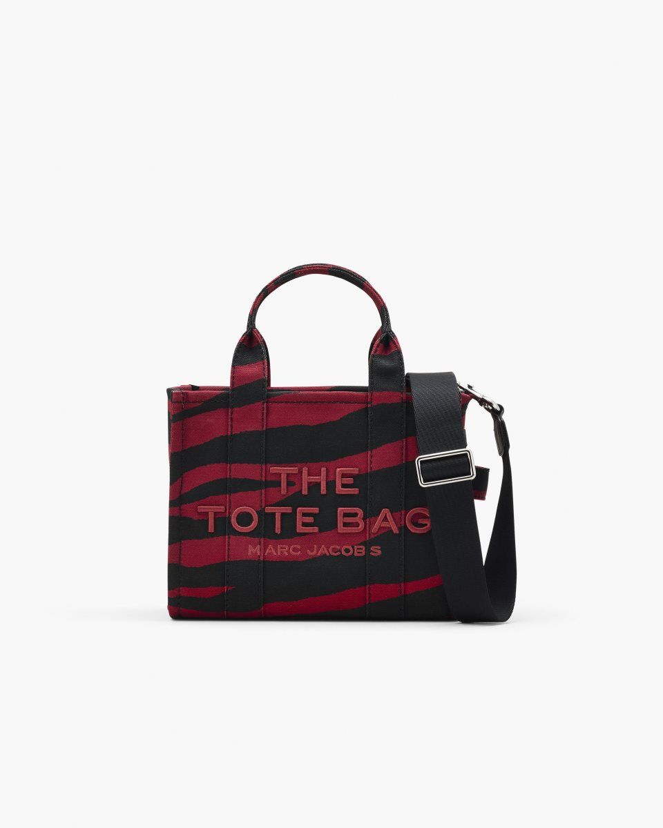 The Tote Bag Marc Jacobs The Zebra Canvas Small Tote Bag Femme Noir | 549MADCOK
